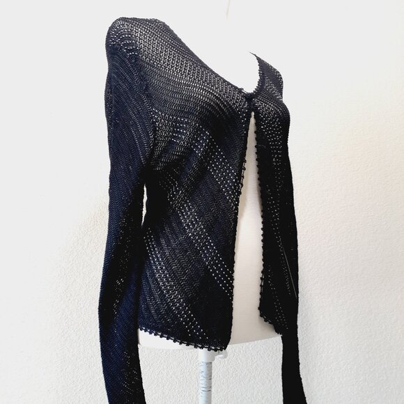 Papell Boutique Crochet Beaded Cardigan NWT - Picture 5 of 16